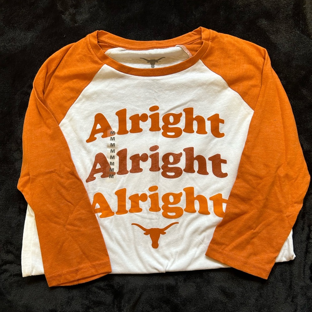 NWT Texas Alright Alright Alright Raglan T Shirt
